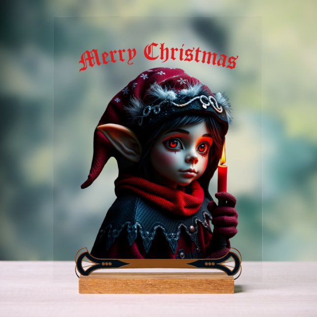 Gothic elf magic under the full moon. acrylic sign (Neutral)