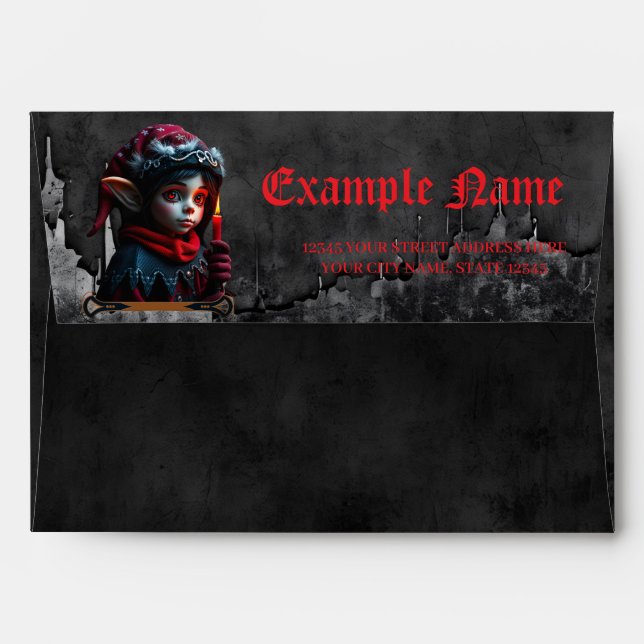 Gothic elf magic under the full moon. envelope (Back (Top Flap))