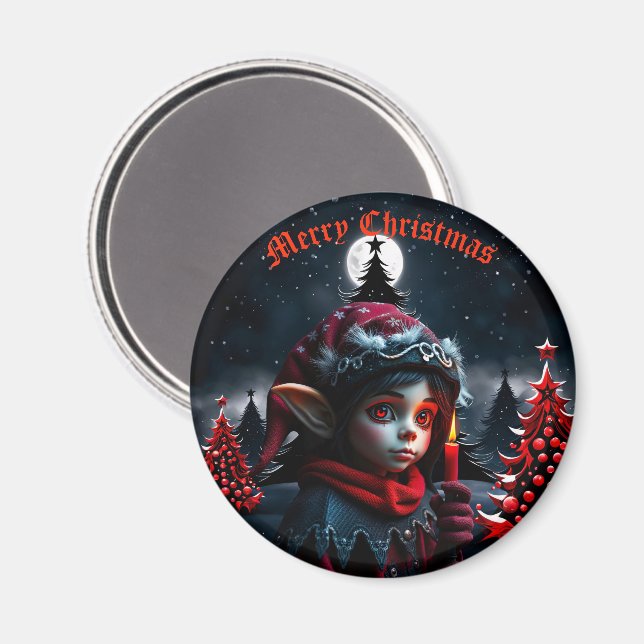Gothic elf magic under the full moon.  magnet (Front/Back)