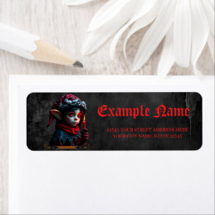 Gothic elf magic under the full moon. return address label