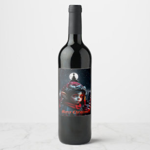 Gothic elf magic under the full moon. wine label