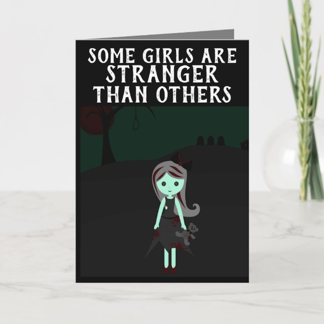 GOTHIC EMO BIRTHDAY GIRL GREETING CARDS (Front)