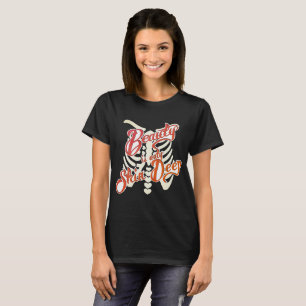 Gothic, Emo, t-shirt BEAUTY IS ONLY SKIN DEEP ribs