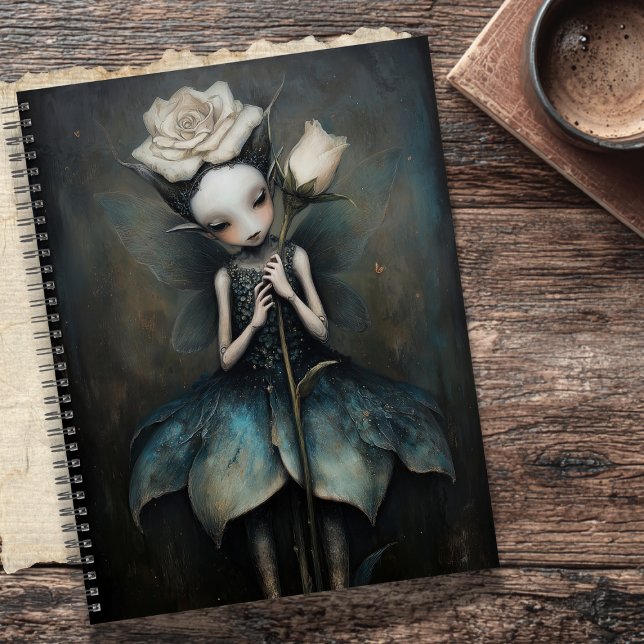 Gothic Enchanted Fairy Holding White Rose Planner (Creator Uploaded)