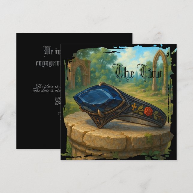 Gothic engagement gift card (Front/Back)