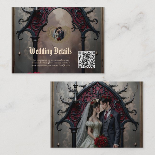 Gothic Eternal Love Enclosure Card (Front/Back)