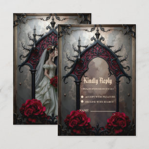 Gothic Eternal Love RSVP Card