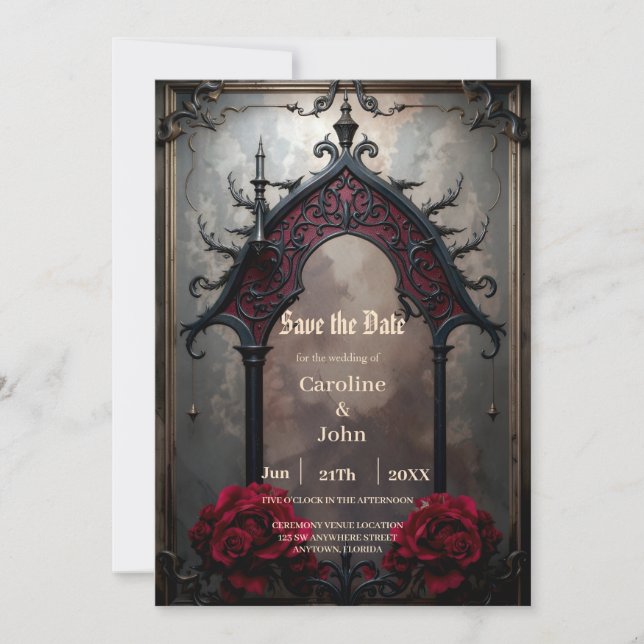 Gothic Eternal Love  Save The Date (Front)