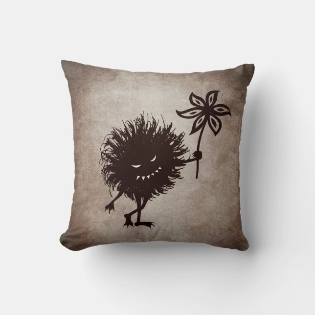 Gothic Evil Creature Grunge Texture Dark Cushion (Front)