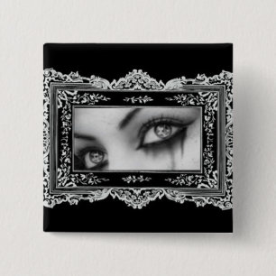Gothic Eyes 15 Cm Square Badge