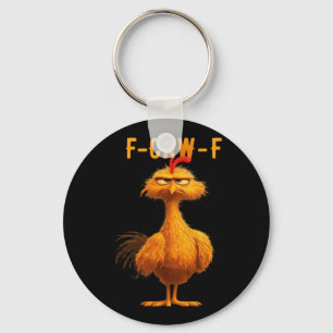 Gothic F-Caw-F Crow Funny Humor Key Ring