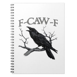 Gothic F-Caw-F Funny Crow Humour Essential Vintage Notebook