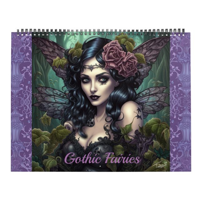 Gothic Fairies by Ivy and Bat Art Calendar (Cover)