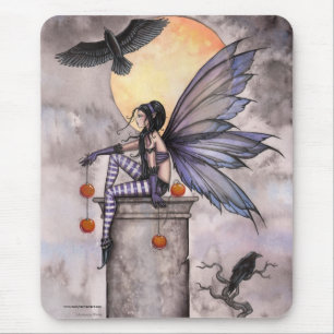 Gothic Fairy and Raven Mousepad