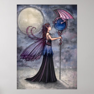 Gothic Fairy Dragon Poster Print by Molly Harrison