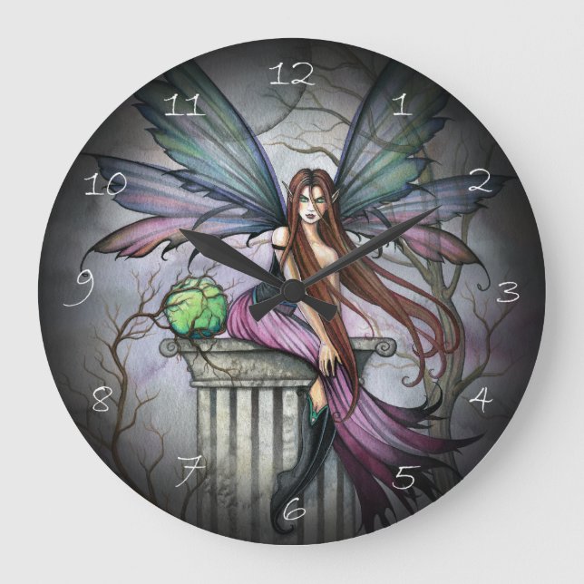 Gothic Fairy Fantasy Art Wall Clock (Front)