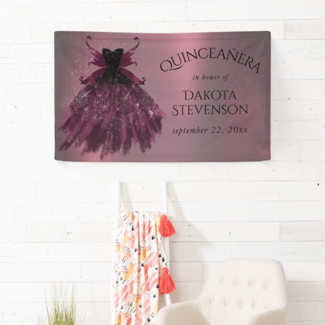 Gothic Fairy Fuchsia Gown | Punk Rock Pink Magenta Banner (Insitu)