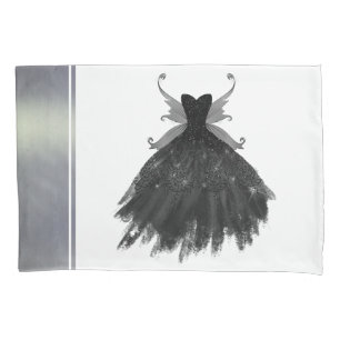 Gothic Fairy Gown Black Vampy Glam Goth Luxury Pillowcase