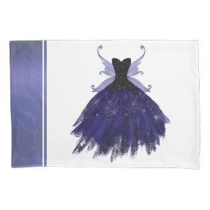 Gothic Fairy Gown Brilliant Royal Purple Violet Pillowcase