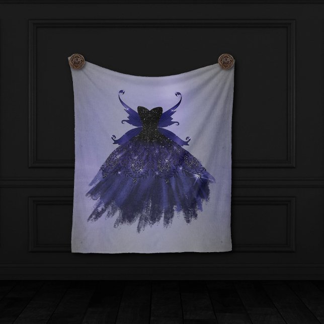 Gothic Fairy Indigo Gown | Deep Royal Purple Sheen Fleece Blanket (Creator Uploaded)