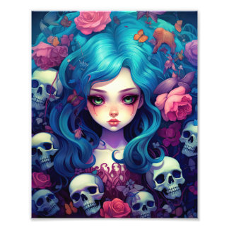 Gothic Fairy Skull  Photo Print