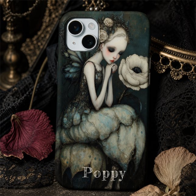 Gothic Fairy White Flower Whimsgoth Personalised Case-Mate iPhone Case (Creator Uploaded)