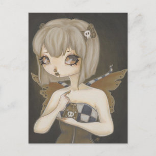 Gothic fairy with poison postcard Fantasy art