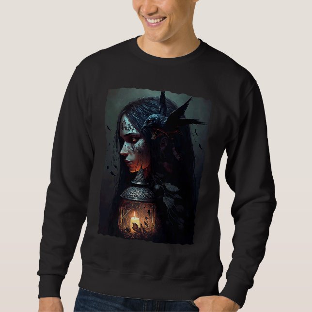 Gothic Fairycore Aesthetic Dark Horror Grunge Sweatshirt (Front)