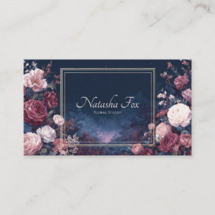Gothic Fairytale Enchanted Night Garden Floral Business Card