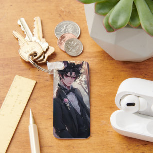 Gothic Fantasy Anime Catboy Key Ring