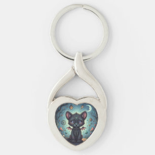 Gothic Fantasy Baby KitBat Key Ring