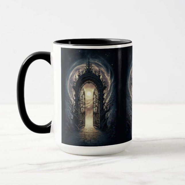 Gothic Fantasy Gate Mug (Left)