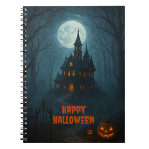 Gothic Fantasy   Haunted Castle & Misty Moonlight  Notebook
