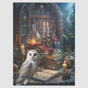 Gothic Fantasy Tarot Reader's Room & White Owl Tissue Paper