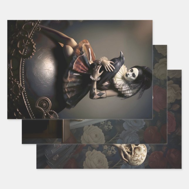 Gothic Fantasy  Wrapping Paper Sheet (Set)