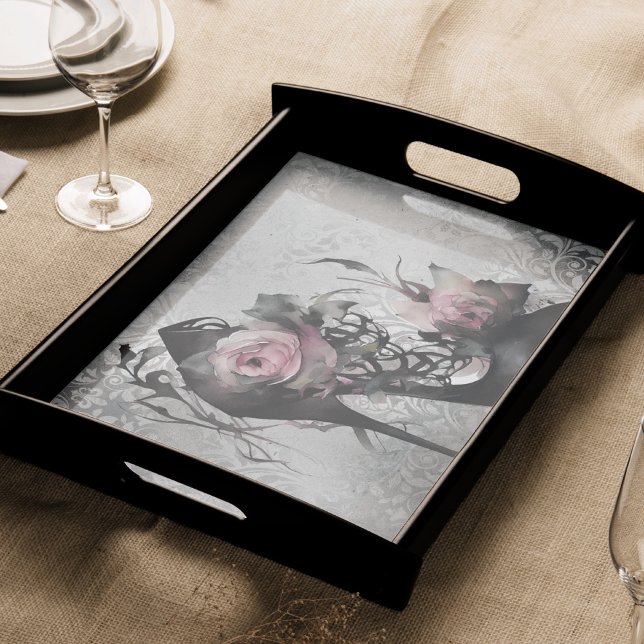 Gothic Fashion Stiletto Heel with Mauve Pink Roses Tissue Paper (Creator Uploaded)