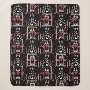 Gothic Fashion Style Sherpa Blanket