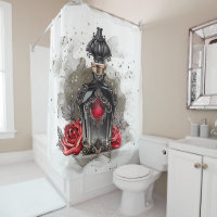 Gothic Fashion Victorian Perfume Bottle with Roses