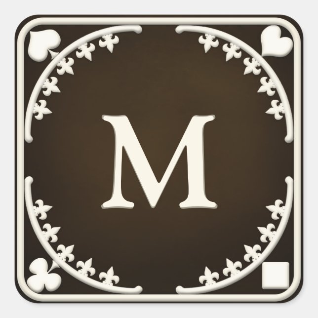 Gothic Filigree Antique Monogrammed Personal Seal (Front)