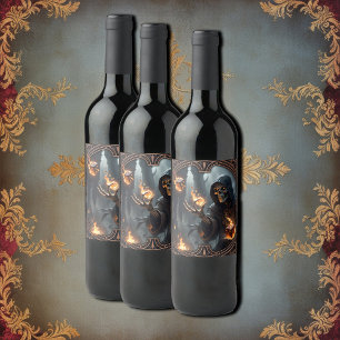 Gothic Flames, the guardian of the burning dice.  Wine Label