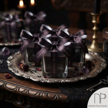 Gothic Fleur de Lis Custom Satin Ribbon