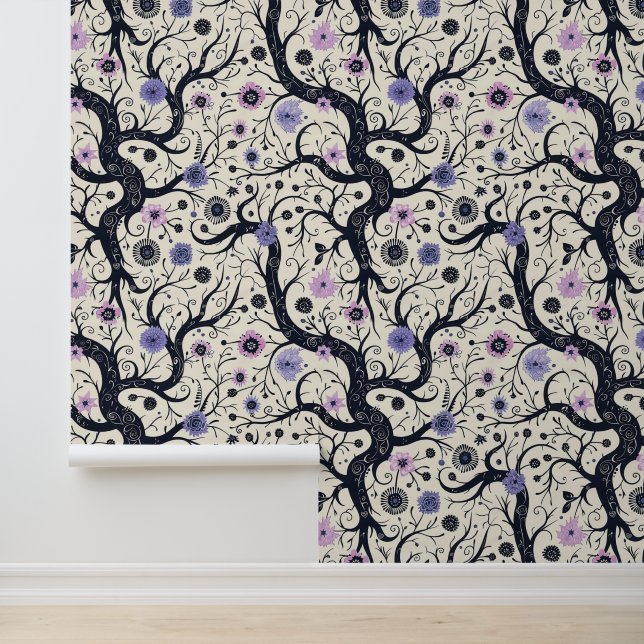 Gothic Floral Art Pattern  Wallpaper (Application)