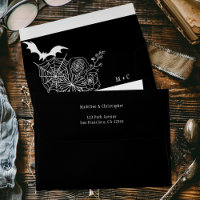 Gothic Floral Black Wedding