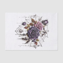 Gothic Floral Cobweb for Decoupage
