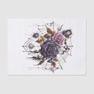 Gothic Floral Cobweb for Decoupage  Tissue Paper