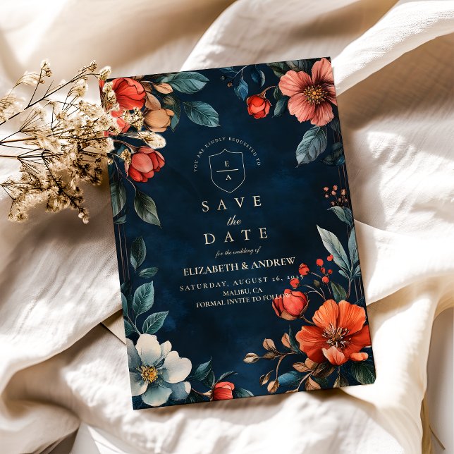 Gothic Floral Fall Wedding Save The Date (Creator Uploaded)