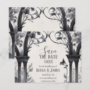 Gothic Floral Garden Gate Pagan Handfasting Save The Date