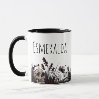 Gothic Floral Monogram Coffee Tea Mug