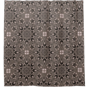 Gothic flower fractal shower curtain