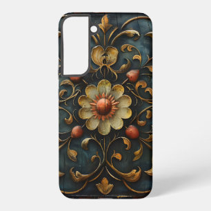 Gothic Flowers and Scroll  Samsung Galaxy Case